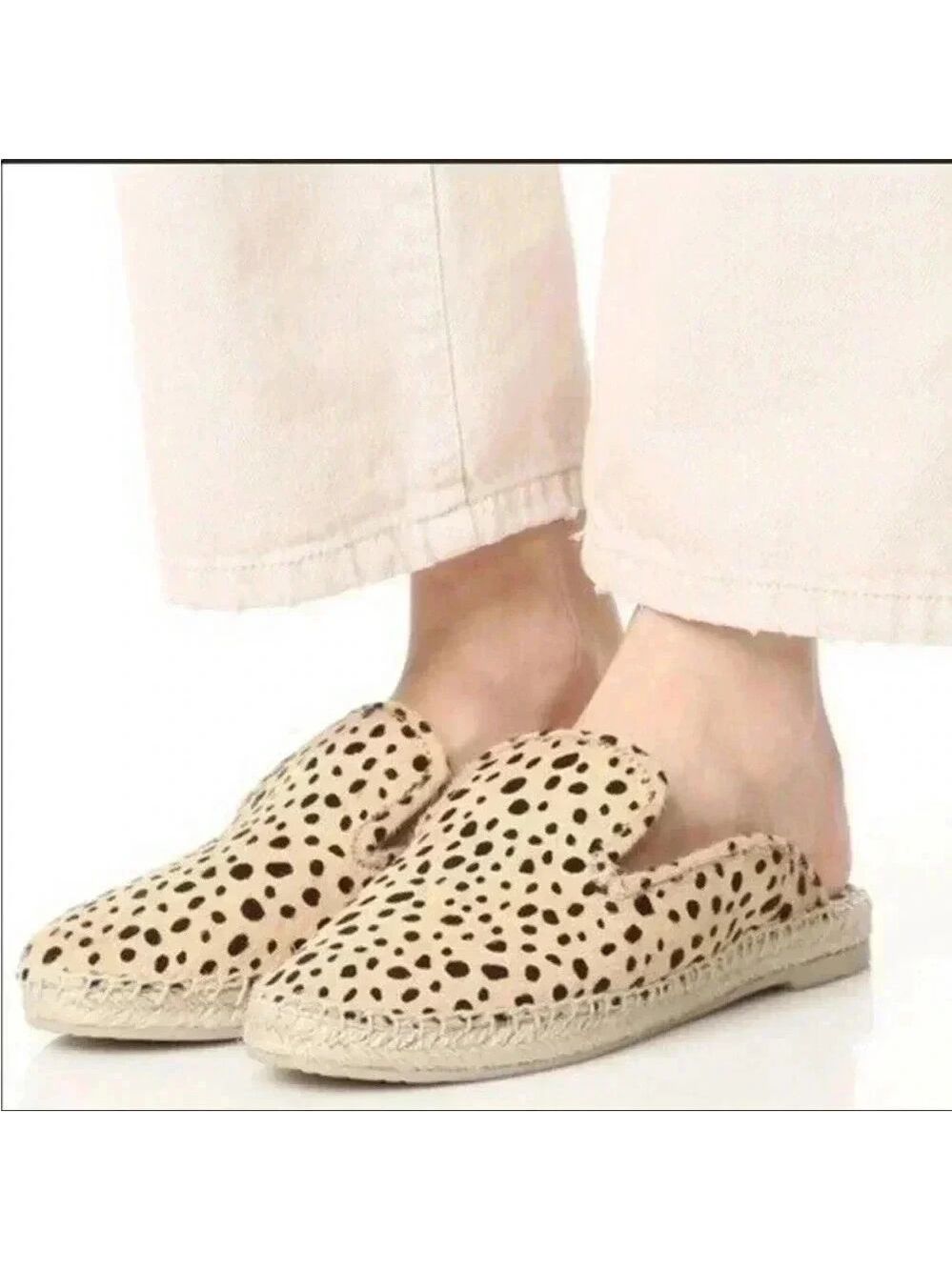 DV Dolce Vita Elaine Leopard Espadrille Slip on Mule size 7 - Picture 5 of 10